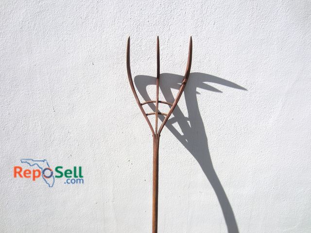 Lot 31-2107 - Vintage Homemade 5' Wood Pitchfork