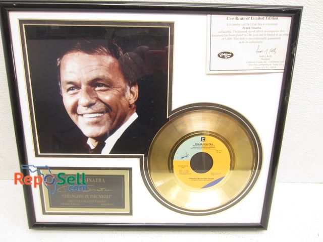 Lot 31-8200 - Frank Sinatra Gold 45, 16.5x14" - HAS COA