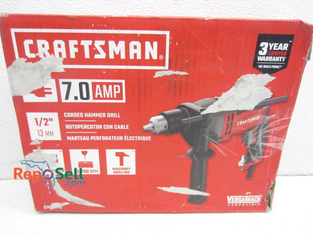 Lot 31-1129 - New Craftsman 7.0 AMP 1/2" Hammer Drill #CMED741