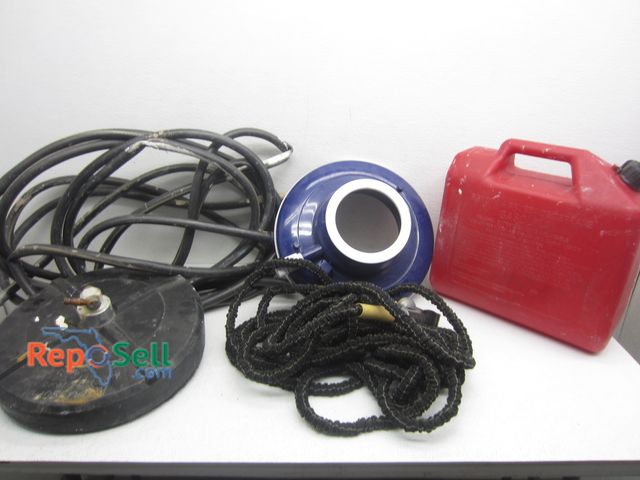 Lot 31-4542 - (2) Water Hoses, Gas Can, Pool Cleaner &amp; Surface Cleaner