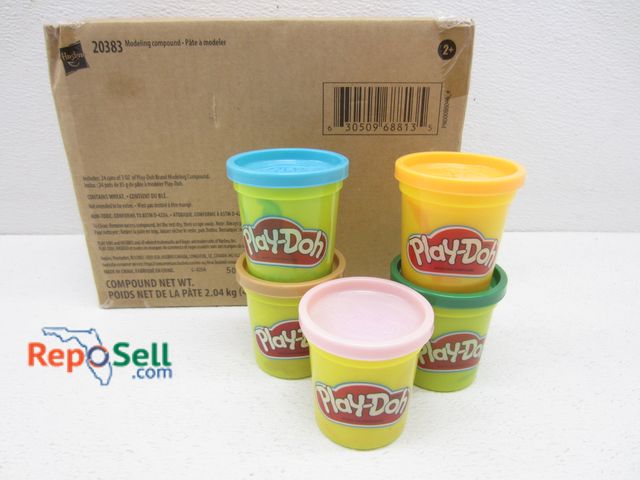 Lot 31-8217 - (24) 3oz Cans of Playdoh Modeling Compound - Various Colors - Appears New
