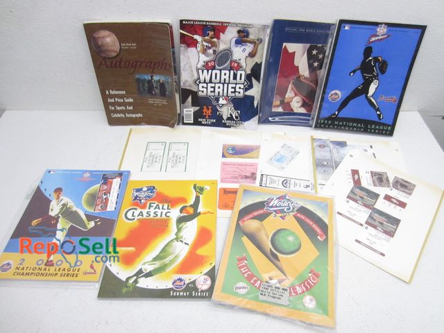 Lot 31-9339 - World Championship, World Series, National Champ, Fall Classic, Autograph Books &amp; Game Tickets, ...