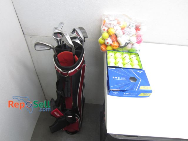 Lot 31-9135 - Golf Balls &amp; Clubs w/Bag
