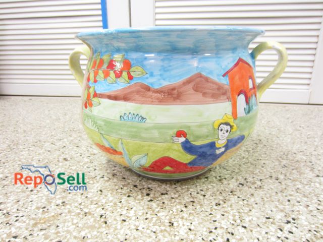 Lot 31-1423 - Ceramic Flower Pot Made In Italy 11" H