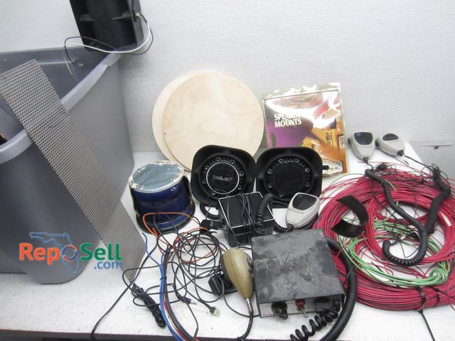 Lot 31-9419 - Flashing blue lights, PA speakers, control box, wiring, etc.