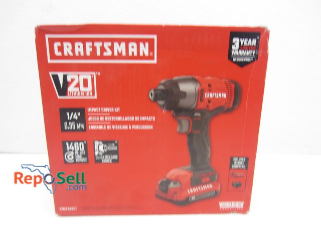 Lot 31-3124 - New Craftsman 20V 1/4" Impact Driver #CMCF800C1 With Battery And Charger