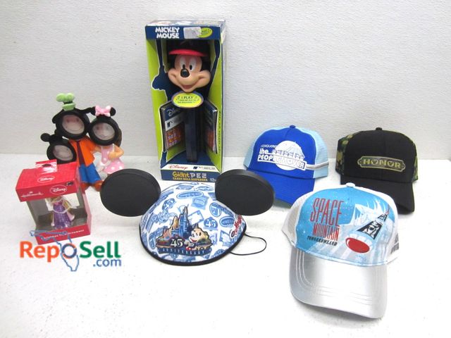 Lot 31-9192 - Disney Lot: (4) New Hats, Mickey Pez Dispenser, etc.