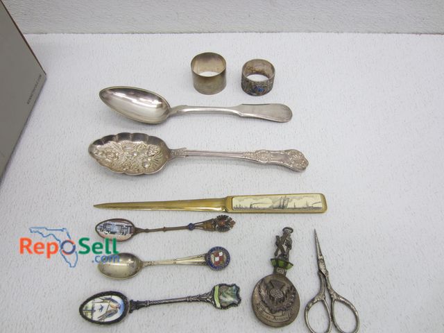 Lot 31-4462 - Vintage Flatware: Serving Spoons, Napkin Holders, etc.