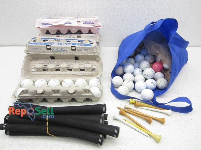 Lot 31-2436 - Lot Of Used Golf Balls, Club Grips And Tees