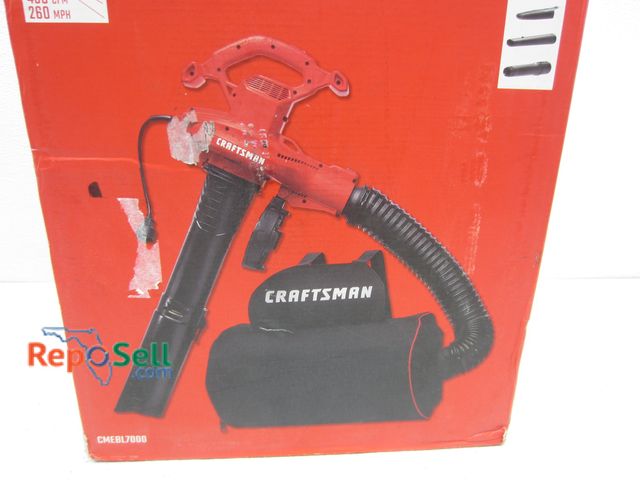 Lot 31-2152 - Craftsman 12Amp Corded Blower/Vacuum/Mulcher: Includes (3) Attachments, #CMEBL7000