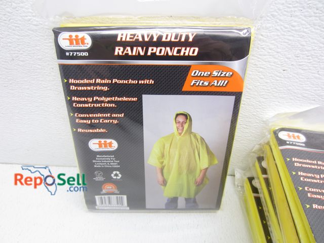 Lot 31-7394 - (7) New Yellow Heavy Duty Rain Ponchos - One Size Fits All