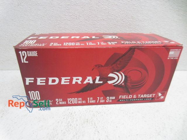 Lot 31-7169 - (100) 12ga Federal 2 3/4-inch shotgun shells.