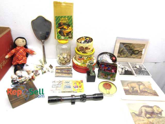 Lot 31-5119 - Vintage Collectibles: Buttons, Laurel &amp; Hardy Card Game, Green Hornet Cassette, etc.