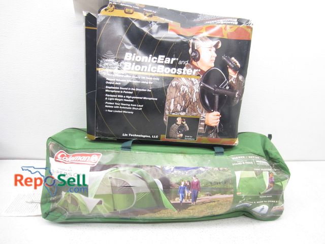 Lot 31-9378 - Coleman 8-person tent &amp; Bionic ear listening device in box