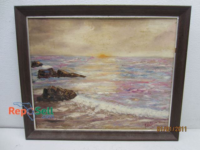 Lot 31-5144 - Original Oil Painting on Board by Kaufman, 1962 - 22" x 18.5"