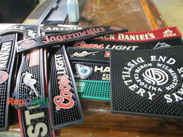 Lot 31-2161 - (17) Bar Spill Mats: Jack Daniels, Stella, End of Days, etc.