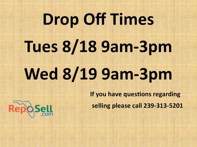 Drop Off Times & Consignment Info