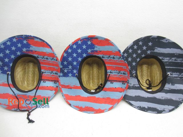 Lot 31-9244 - (3) New Straw Hats With Tags