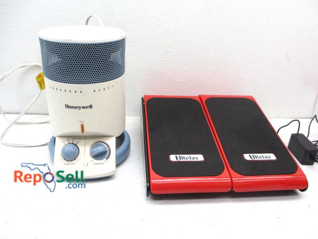 Lot 31-9357 - URelax Foot Massager And Honeywell Heater - Heats Up, Both Power On