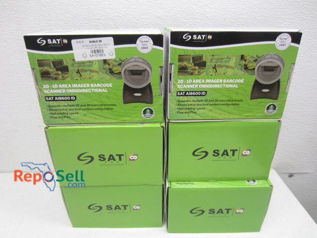 Lot 31-8131 - (6) SAT Barcode Scanner 4D/2D Omnidirectional #SAT A186001D - Appear New