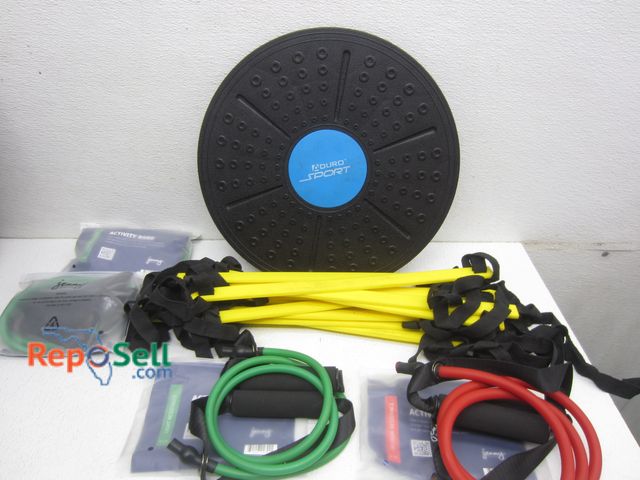 Lot 31-6278 - Workout Lot: (2) Balance Plates, (2) Workout Ladders, Alot Of Medium And Small Tension Bands