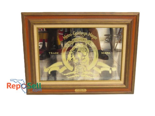 Lot 31-1044 - 1974 Metro Goldwyn Framed Mirror 50th Anniversary - #3356/3500 - 32" x 24