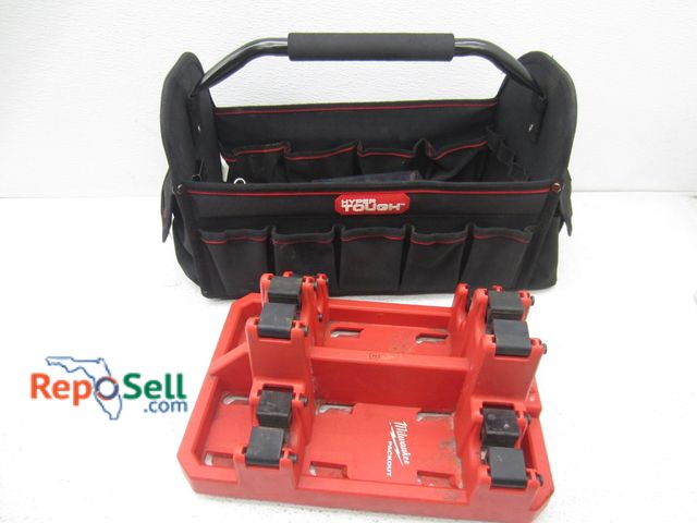 Lot 31-9311 - Tool tote, Milwaukee pack out, filters, etc.