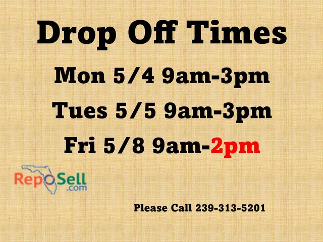 Drop Off Times & Consignment Info