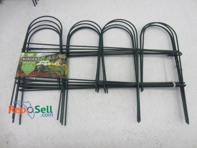 Lot 31-9063 - (6) new metal round-top borders, 10"x10' each