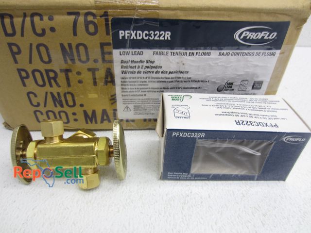 Lot 31-4117 - (25) New Pro Flo Dual Handle Stops PFXDC322R