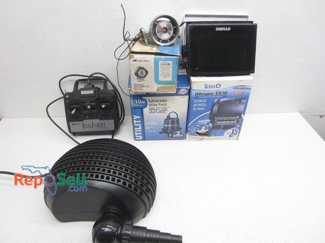 Lot 31-2470 - Simrad GPS, (2) Submersible Pumps, Whisper EX30 And RC Controller And Tachometer