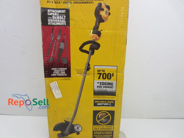 Lot 31-2213 - DeWalt 60V 7.5" Brushless Attachment Capable Edger - TOOL ONLY - Up to 700' Per Charge - Some Box Da...