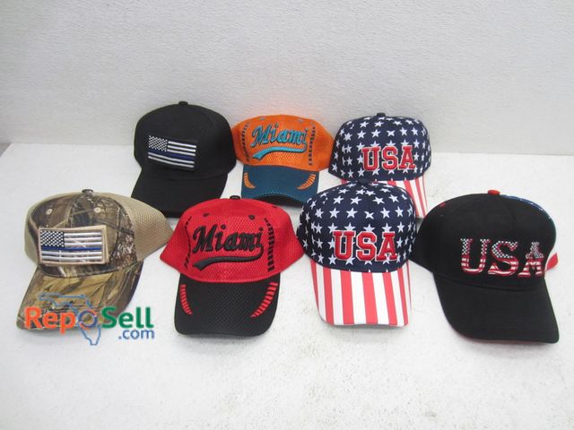 Lot 31-6225 - (7) USA &amp; Miami baseball caps, appear new