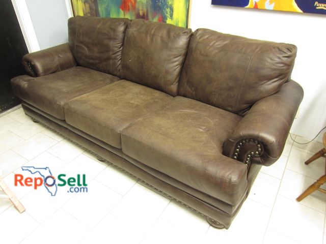 Lot 31-1141 - Brown Sofa Couch  97" W x 41" D