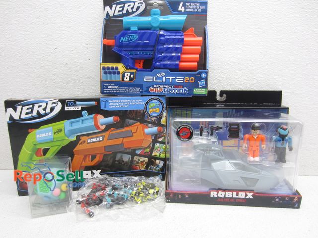 Lot 31-1161 - Kids Toys: Roblox Jailbreak Drone, Nerf Guns, etc.