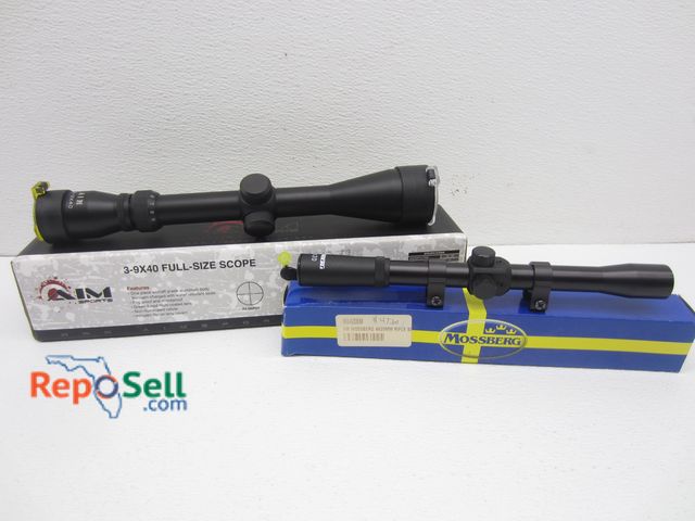 Lot 31-9085 - AIM Sports 3-9x40 Full Size Scope &amp; Mossberg 4x20mm Rifle Scope