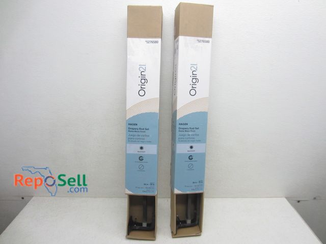 Lot 31-9057 - (2) New Origin 21 Drapery Rod Sets, Adjustable 36"-72" #5276580