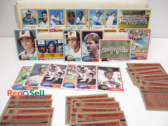 Lot 31-9354 - (2) Sleeves 1981 Topps Baseball Cards: Future Stars, Starting Leaders, Team Pics, etc.