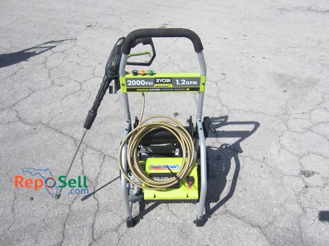 Lot 31-6115 - Ryobi Electric 2000 PSI Pressure Washer With Wand And Hose - Power On