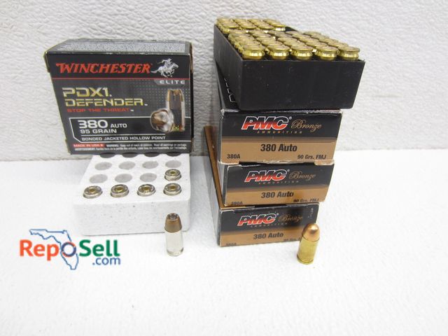 Lot 31-9092 - (147) Rds 380 Auto: 95gr FMJ &amp; 95gr Hollow Point Ammo