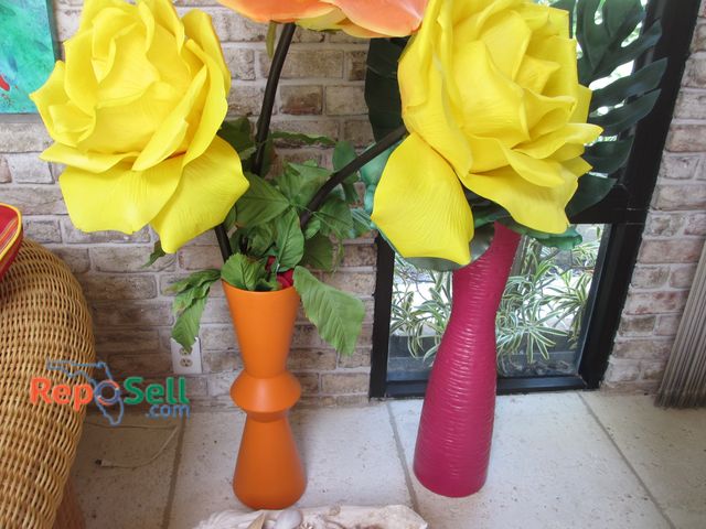 Lot 31-1134 - (2) Large Ceramic Floor Vases, 24"x56"