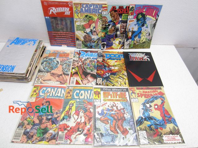Lot 31-6137 - (40) Comic Books; Includes Captain America; Punisher, Robin III, Batman, Etc.