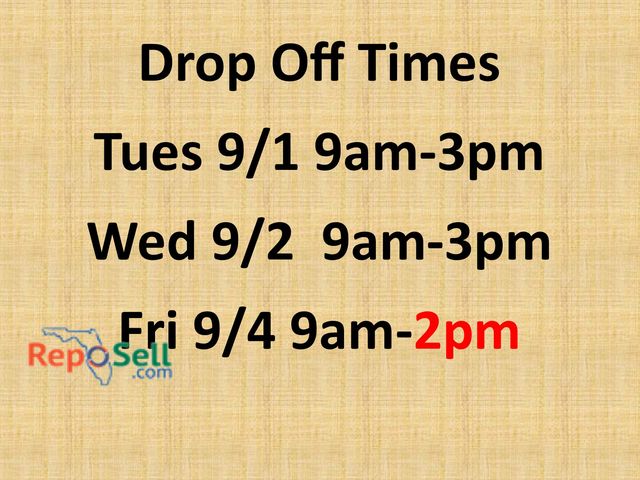 Drop Off Times & Consignment Info