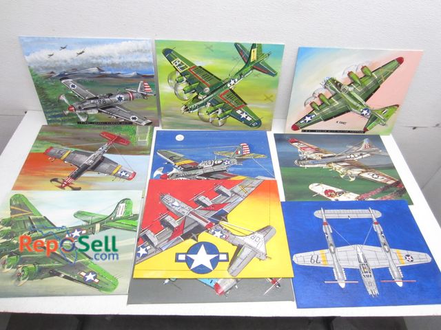 Lot 31-9329 - Military Aircraft Paintings by Artist Steve Nikolich Jr. 11"x14"