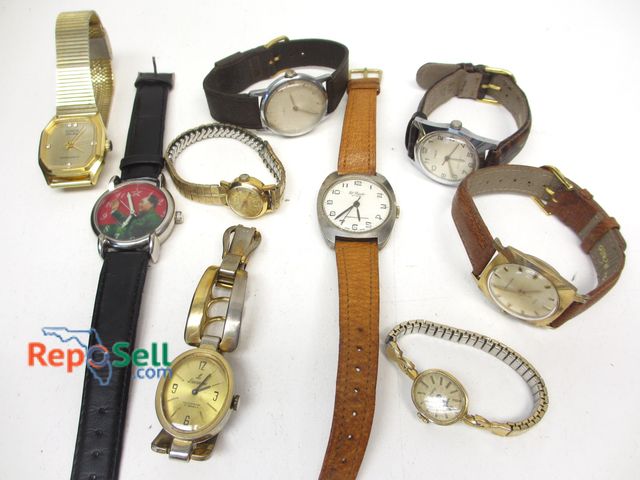 Lot 31-5008 - (9) Ladies &amp; Men's  Wind Up Watches, Working - Waltham, Geneva, Wittnauer, Mao Timex, etc.