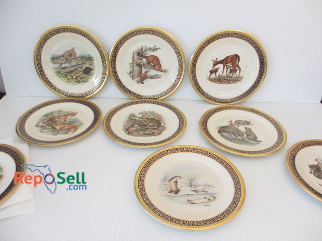 Lot 31-1378 - (10) Lenox Limited Issue Woodland Wildlife Plates (1982,75, 79, etc.)