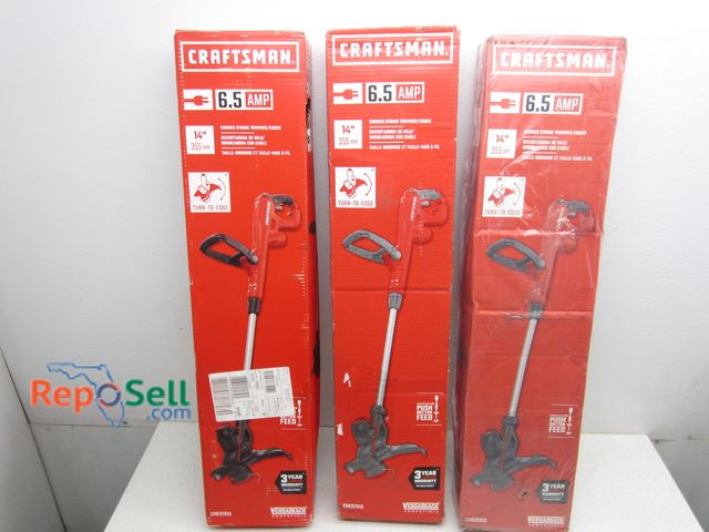 Lot 31-6216 - (3) Craftsman String Trimmers; 14"; 6.5 amp; Model CMEST913; New in Box