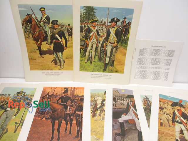 Lot 31-6039 - (10) Vintage "The American Soldier" Prints 1781-1855 in Original Envelope