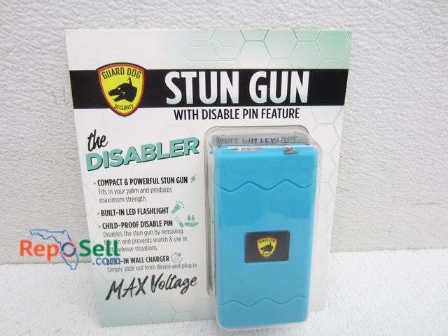 Lot 31-2287 - Teal Stun Gun w/Disable Pin Feature, Built-In LED Light &amp; Wall Charger