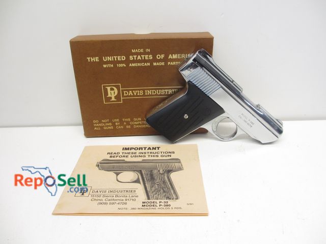 Lot 31-8042 - Davis Industries P380 Pistol with (1) Mag, Original Box, Paperwork, 2.75" Barrel